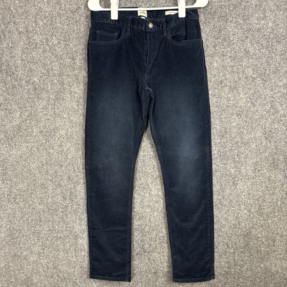 Flint and Tinder Pants Mens size 30 Blue Corduroy Slim Straight Granola Preppy